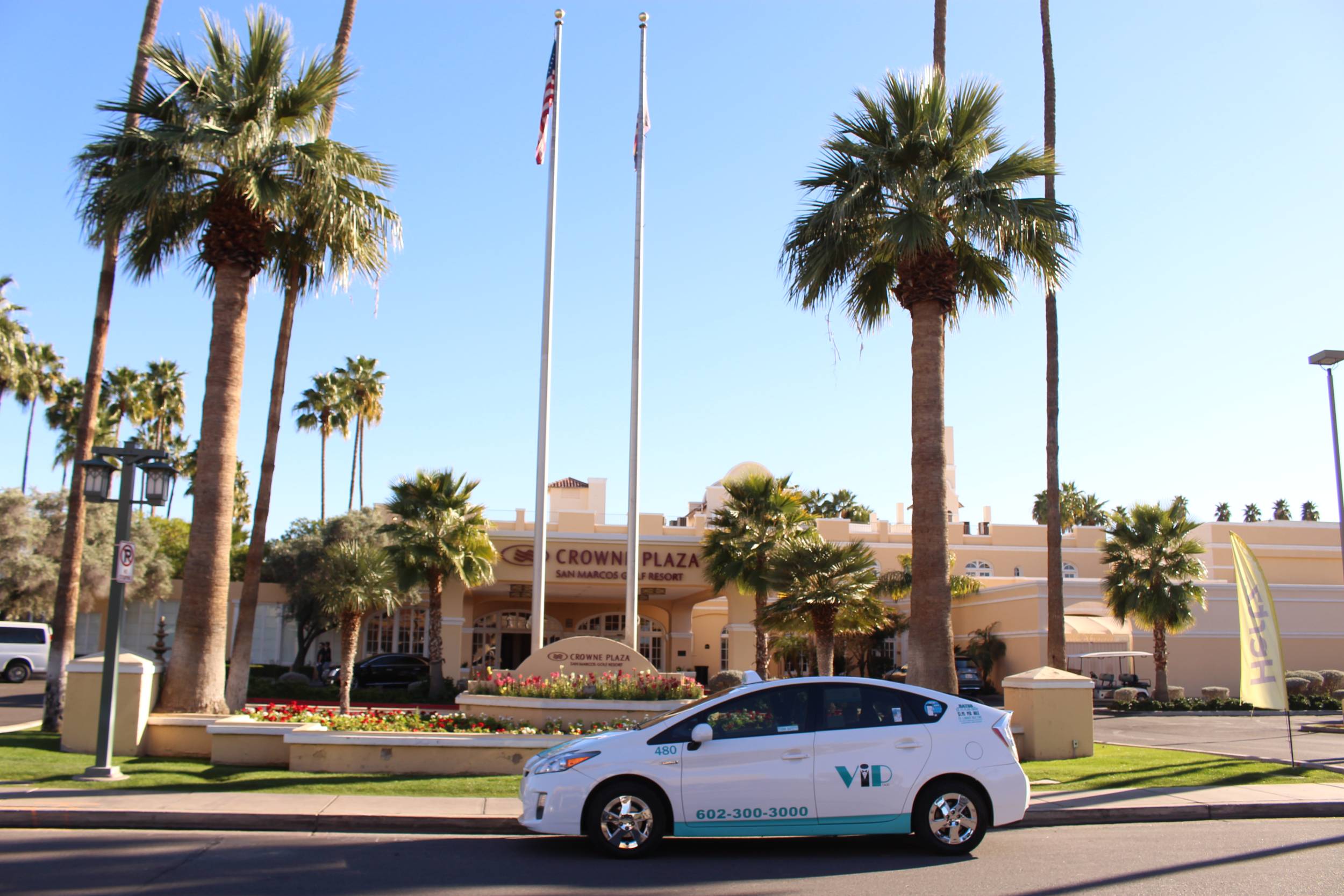 VIP Taxi Outside a Hotel