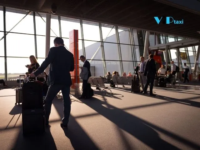 airport-terminal-travelers-luggage Travelers With Luggage Inside an Airport Terminal