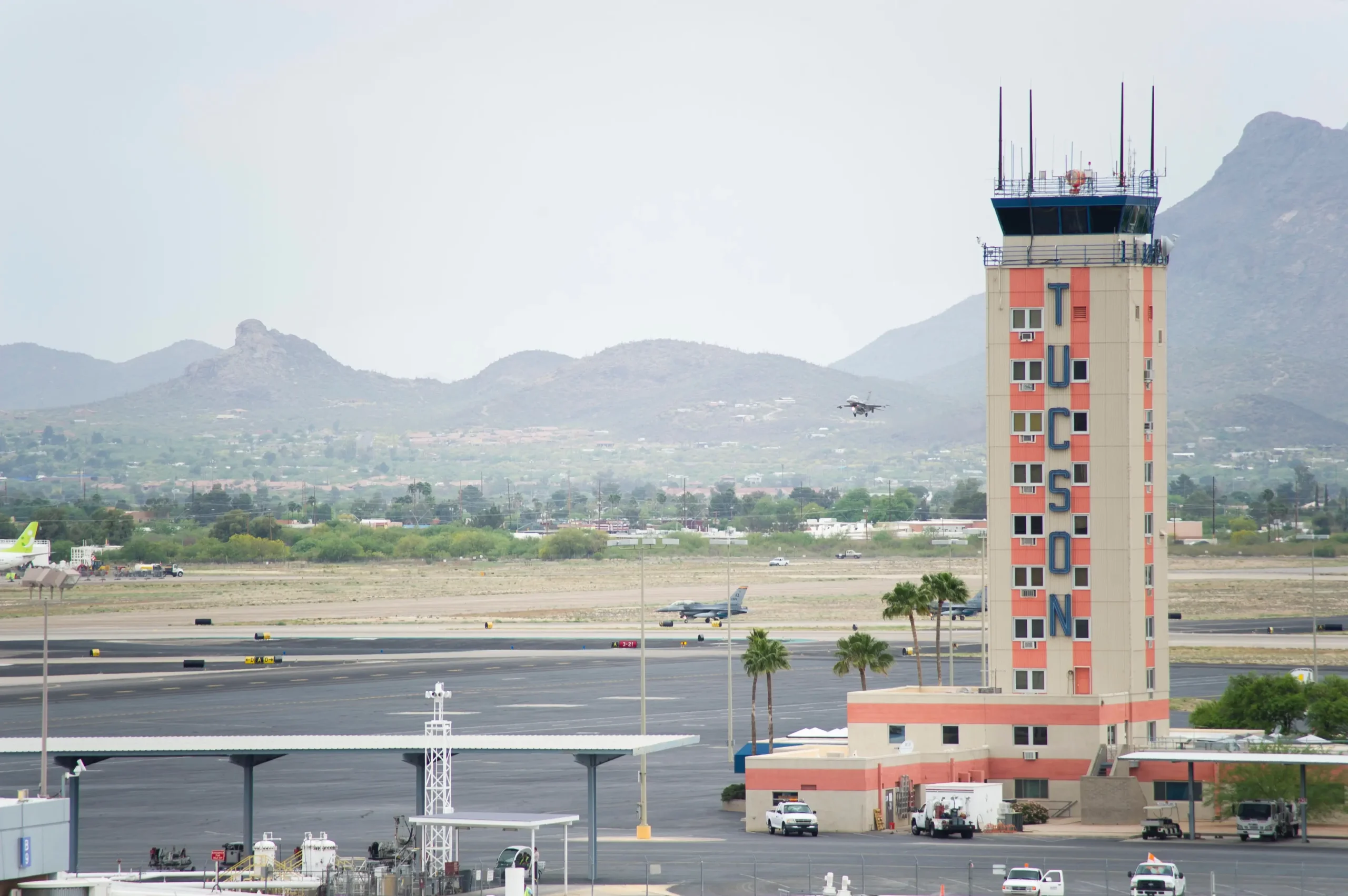 Tucson International Airport Control Tower and Runway