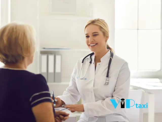 doctors medical appointments consultation phoenix arizona Older Patient Consulting with a Doctor at a Medical Appointment in Phoenix, Arizona